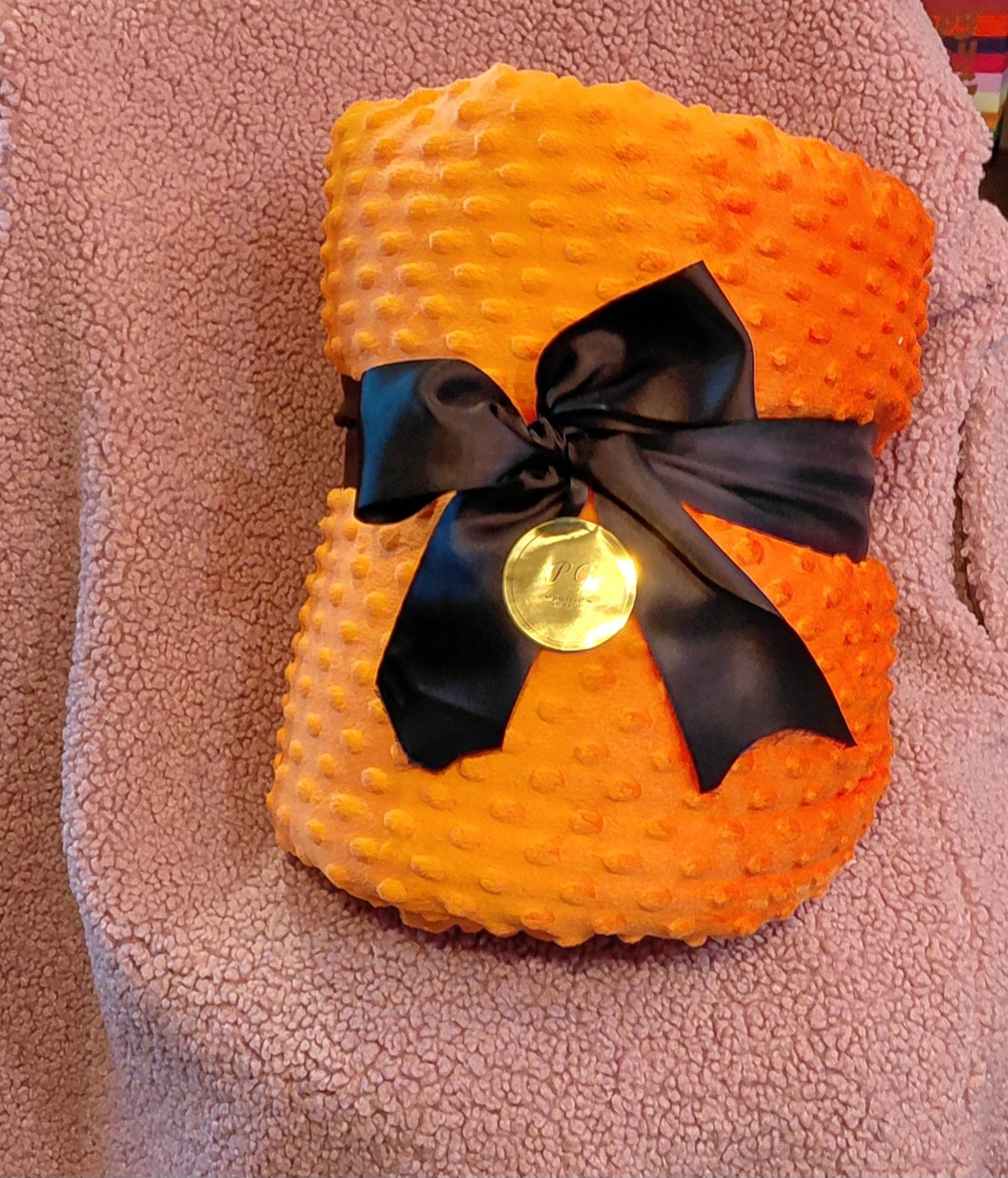 PGG Collegiate Collection- TN VOLS Inspired Orange & White Minky & Sherpa Pet Throw