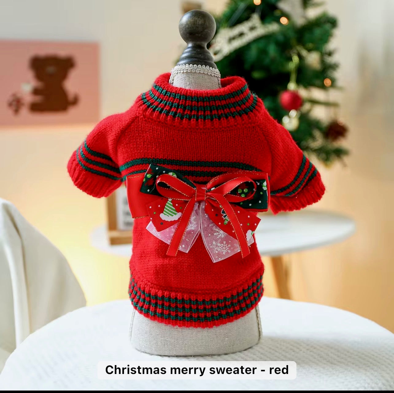 Red Xmas Sweater w/Bow