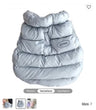 Light Grey or Silver Puffer Jacket- Luxe Winter Apparel