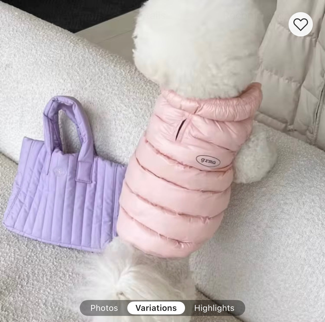 Pale Pink Puffer Jacket-Luxe Winter Pet Apparel