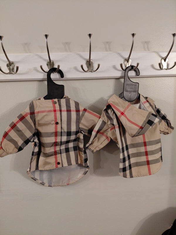Designer-Inspired Plaid Windbreaker